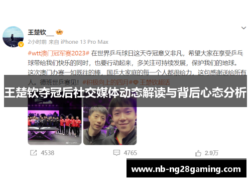 王楚钦夺冠后社交媒体动态解读与背后心态分析 王楚钦夺冠后社交媒体动态解读与背后心态分析